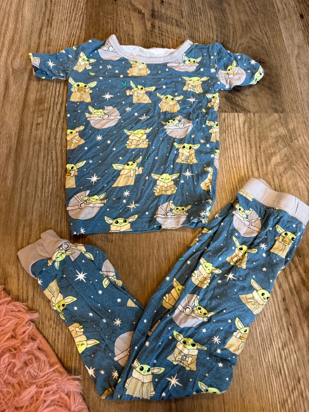 Star Wars Grogu Baby Yoda Pajama Set Kids Size 5T Blue Mandalorian